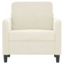 Cremefarbener Samtsessel 60 cm von , Sofas - Ref: Foro24-359430, Preis: 179,52 €, Rabatt: %