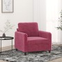 Red velvet armchair 60 cm by , Sofas - Ref: Foro24-359426, Price: 175,01 €, Discount: %