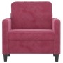 Red velvet armchair 60 cm by , Sofas - Ref: Foro24-359426, Price: 175,01 €, Discount: %