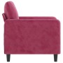 Red velvet armchair 60 cm by , Sofas - Ref: Foro24-359426, Price: 175,01 €, Discount: %