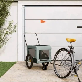 Bicycle pet trailer, iron frame, Oxford fabric in gray and black. by , pet strollers - Ref: Foro24-93937, Price: 98,99 €, Dis...