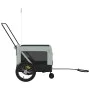 Bicycle pet trailer, iron frame, Oxford fabric in gray and black. by , pet strollers - Ref: Foro24-93937, Price: 98,99 €, Dis...