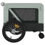 Remolque de bicicleta mascotas hierro tela Oxford gris negro