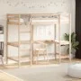 Hochbett mit Schreibtisch aus massivem Kiefernholz 90x200 cm von , Betten und Lattenroste - Ref: Foro24-842850, Preis: 244,50...