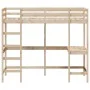 Hochbett mit Schreibtisch aus massivem Kiefernholz 90x200 cm von , Betten und Lattenroste - Ref: Foro24-842850, Preis: 244,50...