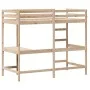 Hochbett mit Schreibtisch aus massivem Kiefernholz 90x200 cm von , Betten und Lattenroste - Ref: Foro24-842850, Preis: 244,50...