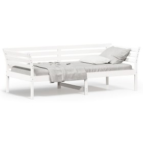 Schlafsofa aus massivem weißem Kiefernholz, 90 x 200 cm von , Betten und Lattenroste - Ref: Foro24-842871, Preis: 130,17 €, R...