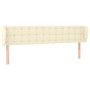 Cabecero de cuero sintético color crema 203x23x78/88 cm