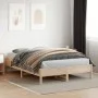Solid pine wood bed frame 140x200 cm by , Beds and slatted bases - Ref: Foro24-842698, Price: 102,64 €, Discount: %