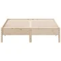 Solid pine wood bed frame 140x200 cm by , Beds and slatted bases - Ref: Foro24-842698, Price: 102,64 €, Discount: %