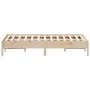 Solid pine wood bed frame 140x200 cm by , Beds and slatted bases - Ref: Foro24-842698, Price: 102,64 €, Discount: %