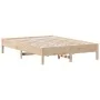 Solid pine wood bed frame 140x200 cm by , Beds and slatted bases - Ref: Foro24-842698, Price: 102,64 €, Discount: %
