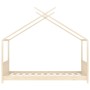 Estructura de cama infantil de madera maciza de pino 70x140 cm by vidaXL, Cribs and beds for children - Ref: Foro24-283364, P...