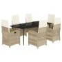 Set comedor de jardín 7 pzas con cojines ratán sintético beige de , Conjuntos de jardín - Ref: Foro24-3212377, Precio: 1,00 €...