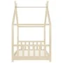 Estructura de cama infantil de madera maciza de pino 70x140 cm de vidaXL, Cunas y camas para niños - Ref: Foro24-283364, Prec...