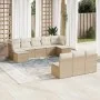 Set Gartensofas mit beigen Kissen 10 Stück synthetisches Rattan von , Gartensets - Ref: Foro24-3250127, Preis: 605,97 €, Raba...