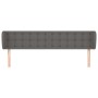 Cabecero de cuero sintético gris 203x23x78/88 cm