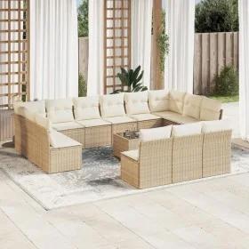 14-teiliges Gartensofa-Set mit beigen synthetischen Rattankissen von , Gartensets - Ref: Foro24-3250237, Preis: 912,18 €, Rab...