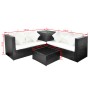 Set de muebles de jardín 4 pzas y cojines ratán sintético negro de , Conjuntos de jardín - Ref: Foro24-42989, Precio: 474,68 €