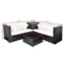 Set de muebles de jardín 4 pzas y cojines ratán sintético negro de , Conjuntos de jardín - Ref: Foro24-42989, Precio: 469,32 ...