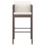 Barhocker für die Küche 2 Stück mit Kissen aus braunem PE-Rattan von , Gartenstühle - Ref: Foro24-316672, Preis: 144,62 €, Ra...