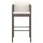 Kitchen bar stools 2 units with brown PE rattan cushions by , Garden chairs - Ref: Foro24-316672, Price: 143,05 €, Discount: %
