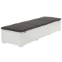 Sun lounger with black cushion and white synthetic rattan by , Loungers - Ref: Foro24-317107, Price: 138,71 €, Discount: %