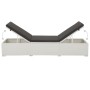 Sun lounger with black cushion and white synthetic rattan by , Loungers - Ref: Foro24-317107, Price: 138,71 €, Discount: %