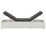 Sun lounger with black cushion and white synthetic rattan by , Loungers - Ref: Foro24-317107, Price: 137,46 €, Discount: %