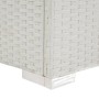 Tumbona con cojín negro ratán sintético blanco de , Tumbonas - Ref: Foro24-317107, Precio: 138,64 €