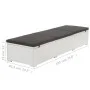 Sonnenliege mit schwarzem Kissen synthetisches Rattan weiß von , Liegen - Ref: Foro24-317107, Preis: 138,64 €, Rabatt: %
