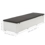 Sun lounger with black cushion and white synthetic rattan by , Loungers - Ref: Foro24-317107, Price: 138,71 €, Discount: %