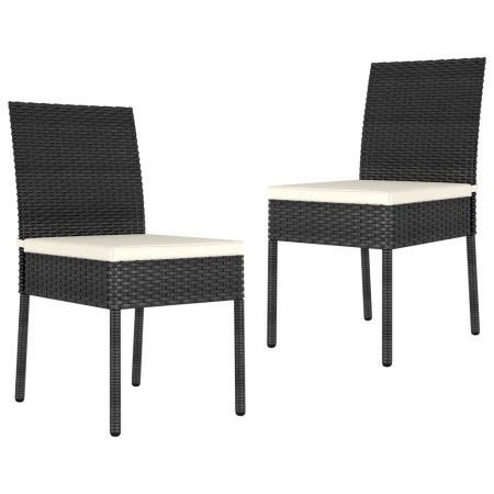 Garten-Esszimmerstühle 2 Einheiten synthetisches Rattan schwarz von , Gartenstühle - Ref: Foro24-317166, Preis: 103,14 €, Rab...
