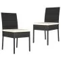 Garten-Esszimmerstühle 2 Einheiten synthetisches Rattan schwarz von , Gartenstühle - Ref: Foro24-317166, Preis: 102,04 €, Rab...