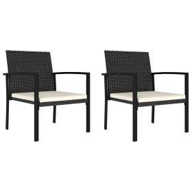 Garten-Esszimmerstühle 2 Einheiten synthetisches Rattan schwarz von , Gartenstühle - Ref: Foro24-317170, Preis: 132,83 €, Rab...