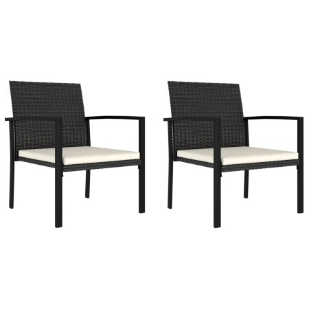 Garden dining chairs 2 units black synthetic rattan by , Garden chairs - Ref: Foro24-317170, Price: 132,83 €, Discount: %