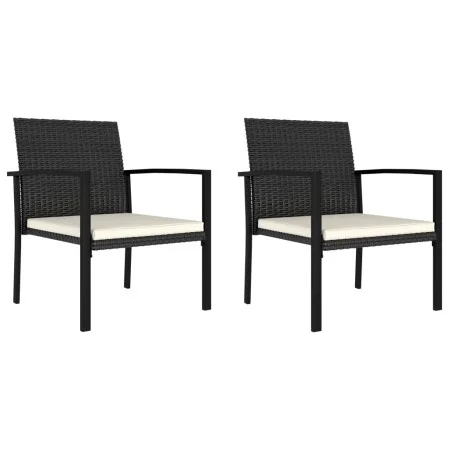 Garden dining chairs 2 units black synthetic rattan by , Garden chairs - Ref: Foro24-317170, Price: 130,60 €, Discount: %