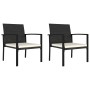 Garden dining chairs 2 units black synthetic rattan by , Garden chairs - Ref: Foro24-317170, Price: 132,83 €, Discount: %