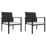 Garden dining chairs 2 units black synthetic rattan by , Garden chairs - Ref: Foro24-317170, Price: 130,60 €, Discount: %