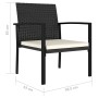 Garden dining chairs 2 units black synthetic rattan by , Garden chairs - Ref: Foro24-317170, Price: 132,83 €, Discount: %