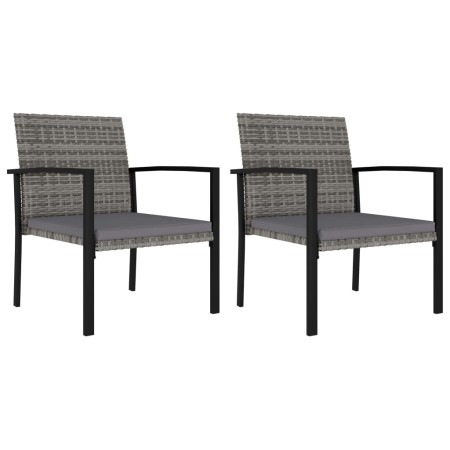 Garten-Esszimmerstühle 2 Einheiten synthetisches Rattangrau von , Gartenstühle - Ref: Foro24-317172, Preis: 99,72 €, Rabatt: %