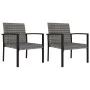 Garden dining chairs 2 units synthetic gray rattan by , Garden chairs - Ref: Foro24-317172, Price: 81,54 €, Discount: %