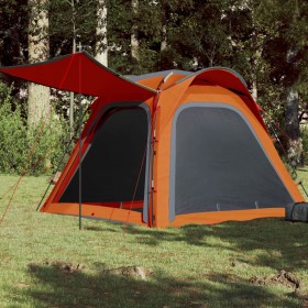 4-person waterproof quick-opening tent, gray orange by , tents - Ref: Foro24-94358, Price: 104,17 €, Discount: %