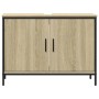 Armario lavabo baño madera ingeniería roble Sonoma 80x30x60 cm de , Tocadores - Ref: Foro24-842452, Precio: 58,81 €