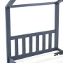Massives Kiefernholz-Kinderbettgestell in Grau, 70x140 cm. von vidaXL, Kinderbetten und Betten für Kinder - Ref: Foro24-28337...