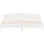 Solid white pine wood headboard bed frame 180x200 cm by , Beds and slatted bases - Ref: Foro24-3216192, Price: 219,91 €, Disc...