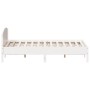 Solid white pine wood headboard bed frame 180x200 cm by , Beds and slatted bases - Ref: Foro24-3216192, Price: 222,75 €, Disc...