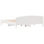 Solid white pine wood headboard bed frame 180x200 cm by , Beds and slatted bases - Ref: Foro24-3216192, Price: 222,75 €, Disc...