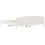 Solid white pine wood headboard bed frame 180x200 cm by , Beds and slatted bases - Ref: Foro24-3216192, Price: 219,91 €, Disc...