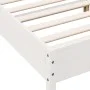 Solid white pine wood headboard bed frame 180x200 cm by , Beds and slatted bases - Ref: Foro24-3216192, Price: 219,91 €, Disc...